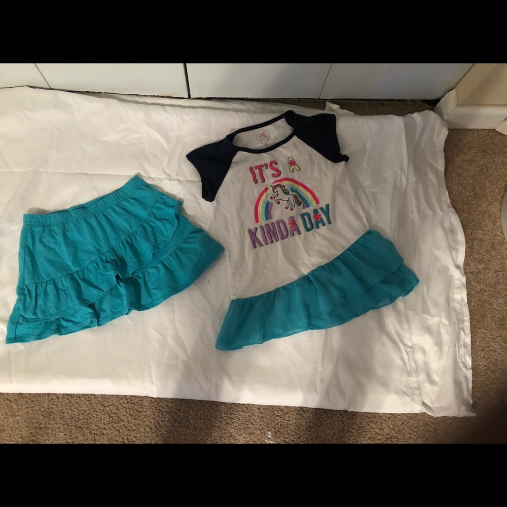 Skirt with matching shirt